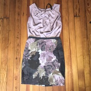 LOFT Watercolor Pencil Skirt - Stretchy and cute!